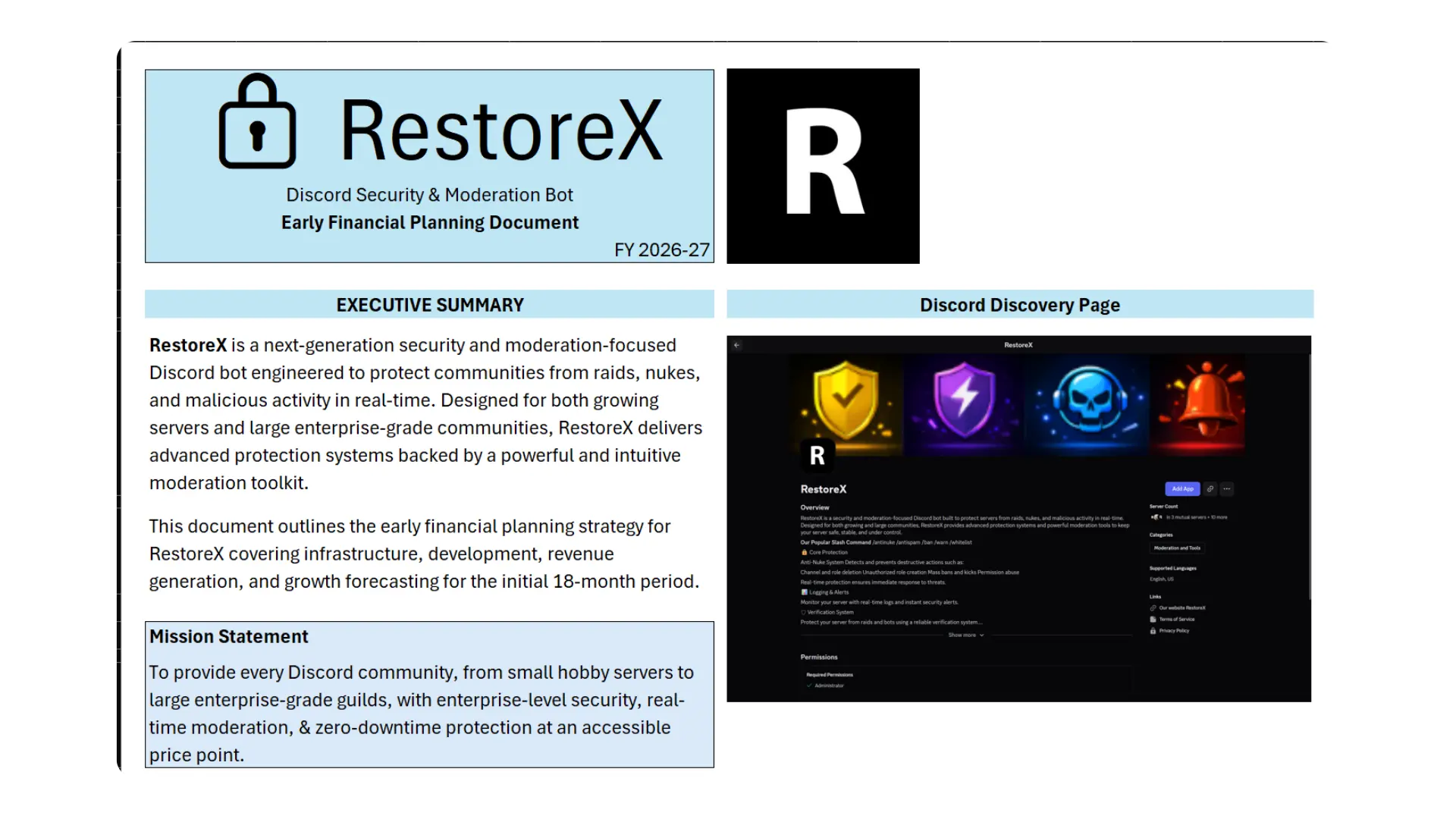 RestoreX EFP Model